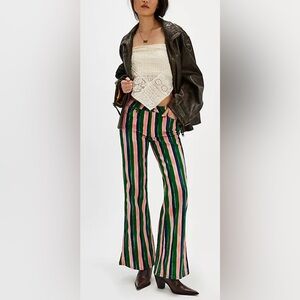 Wrangler Stripe Flare Wanderer Mid-Rise Jeans